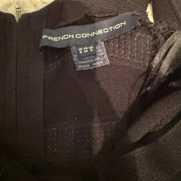 Black Sequence Striped  Dress, French Connection, US 2 - Picture 5 of 5